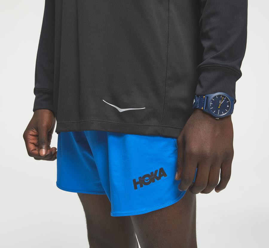 Hoka One One Performance 3/4 Sleeve Top Herr - Svarta - AHWGL-7412